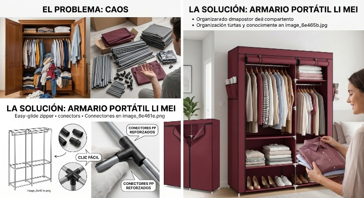 Clóset Armable 3 Cuerpos — Más Orden en Tu Habitación Desde Hoy